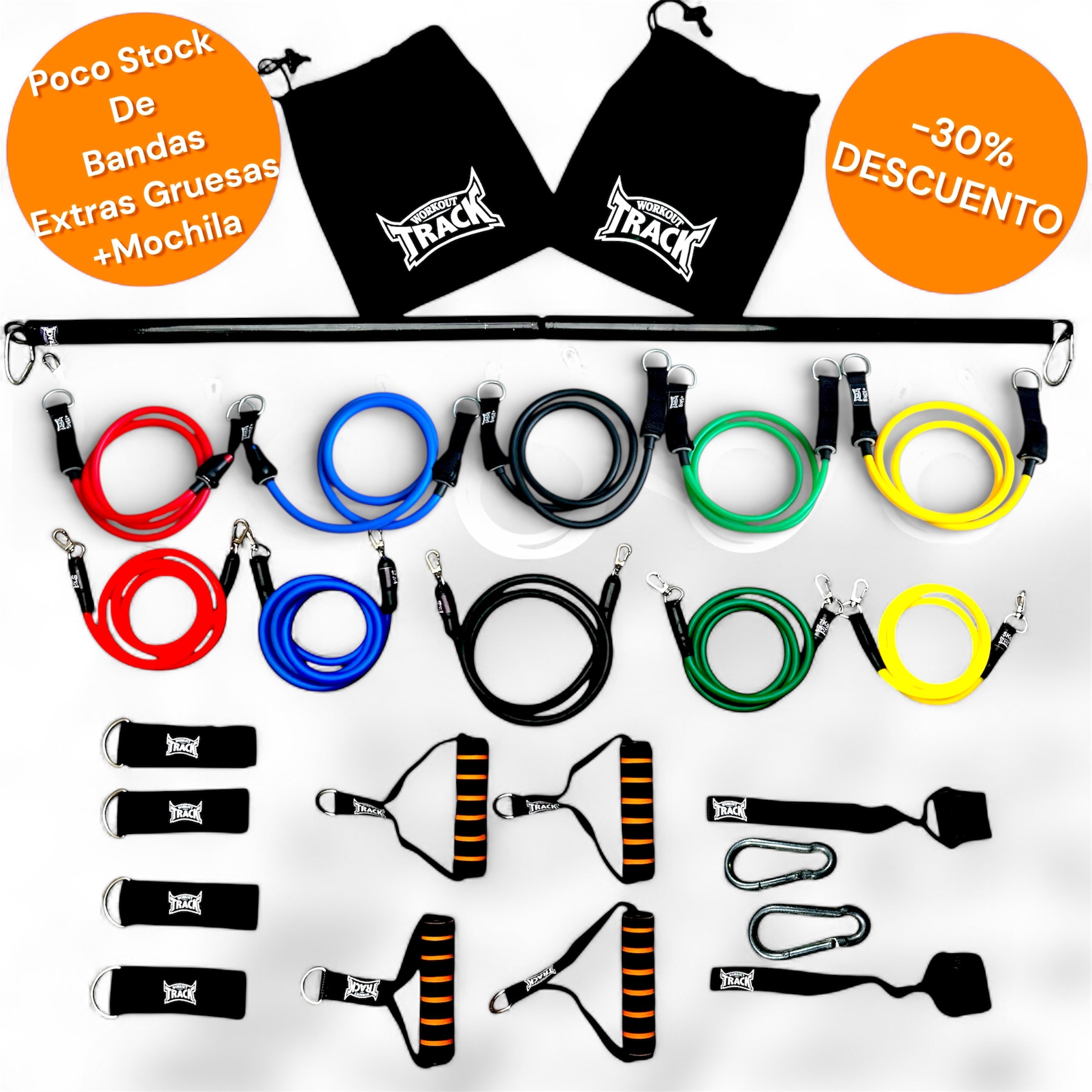 Kit Elite 2x1 Bandas Elásticas Profesionales - Workout Track-