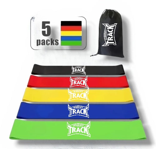 Workout Track Bandas Elásticas X5 – Kit Profesional de Resistencias para Fitness, Glúteos y Entrenamiento Funcional