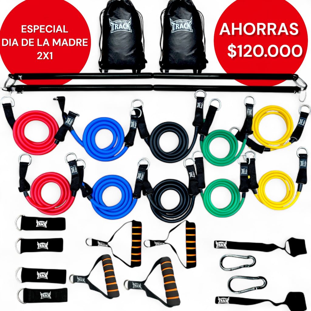 Kit Elite 🎉 2x1 Solo x hoy  Bandas elasticas Profesionales Workout Track 180KG