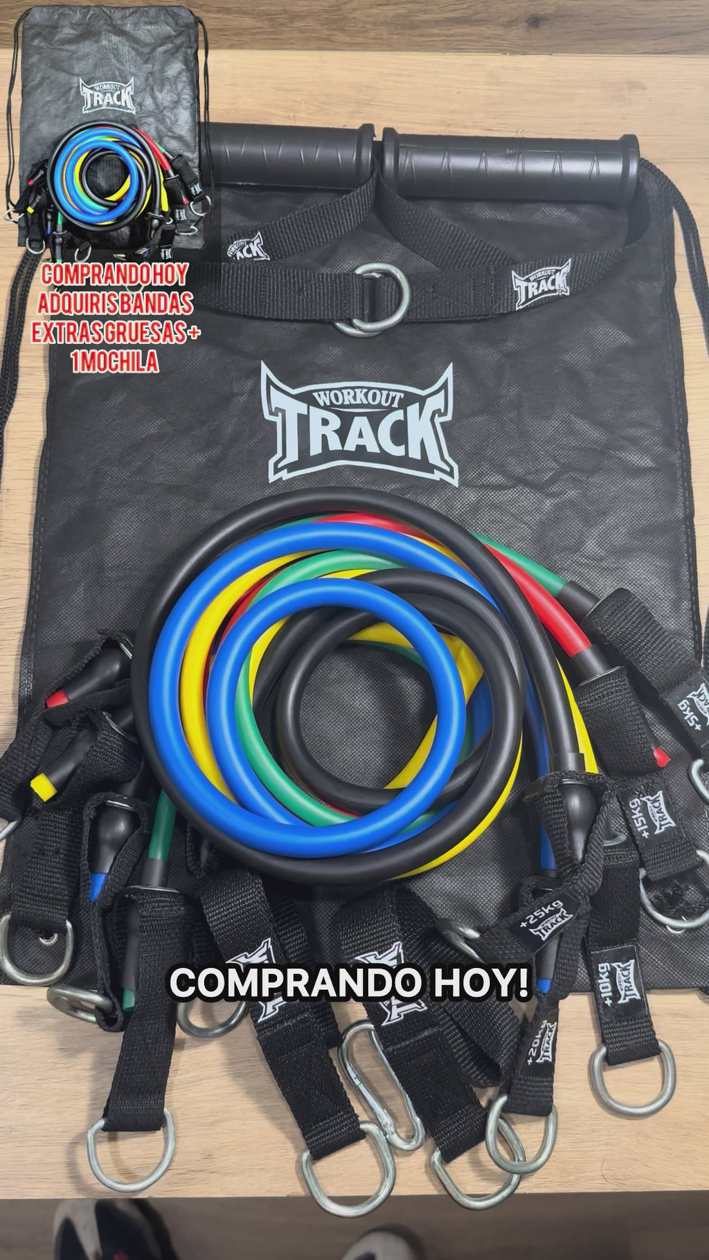 Kit Elite 🎉 2x1 Solo x hoy  Bandas elasticas Profesionales Workout Track 180KG